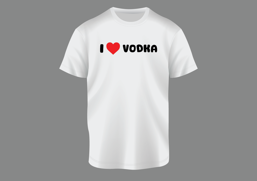 Obožujem vodko, Moška majica s kratkimi rokavi