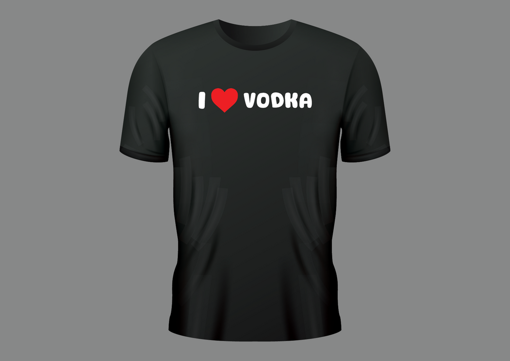 Obožujem vodko, Moška majica s kratkimi rokavi
